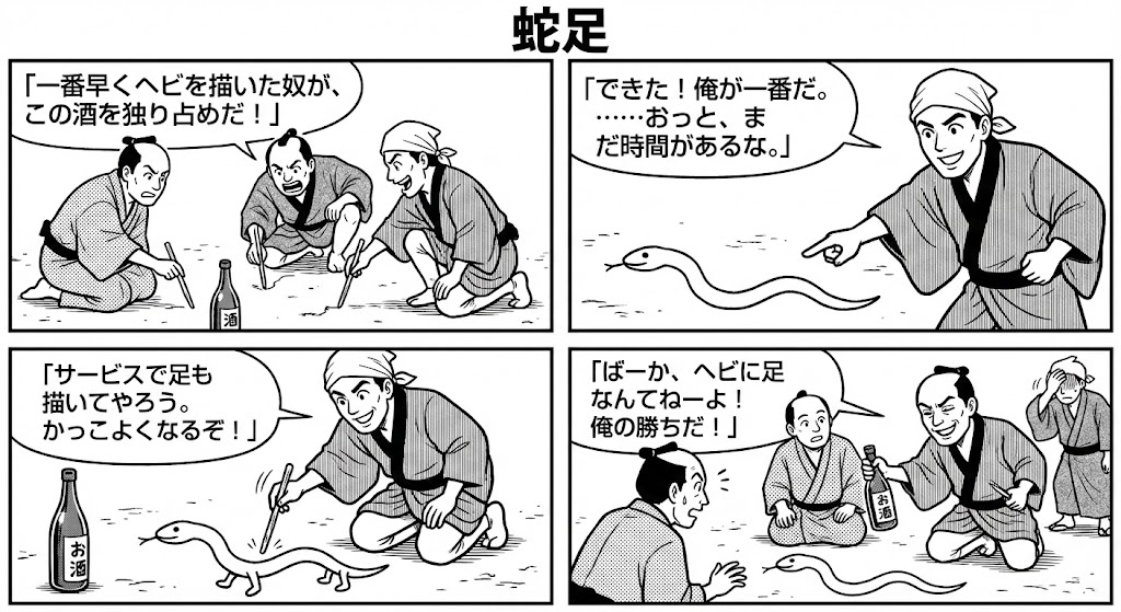 蛇足の4コマ漫画